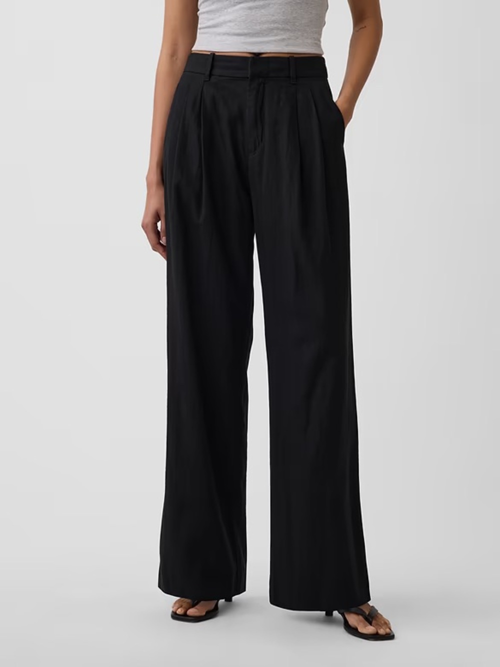 GAP 365 High Rise Linen-Blend Trousers